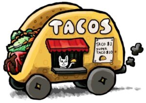 this food truck is knee high! pay with tiny money.